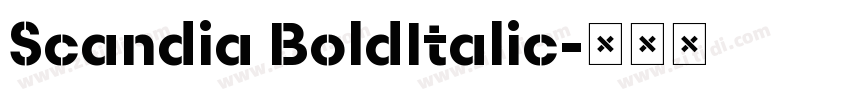 Scandia BoldItalic字体转换